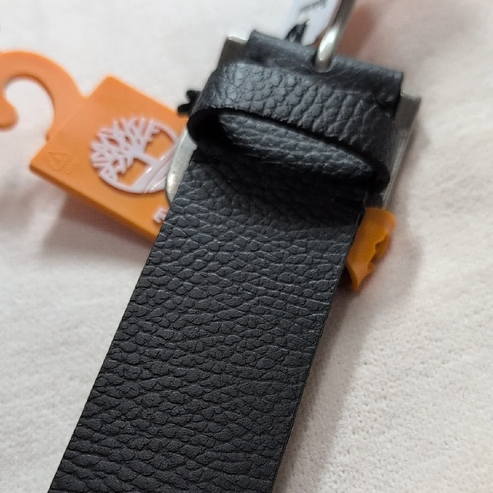 Timberland Men's Black Leather Belt Size XL 42/44